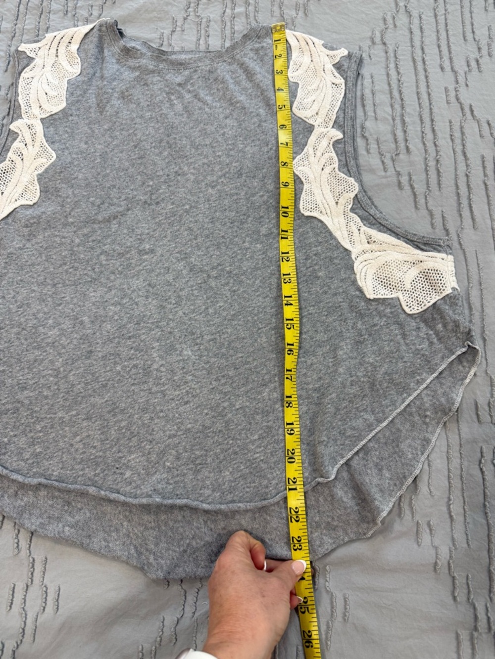 We The Free Bonsai Tank with White Lace Side Trim - Picture 9 of 10